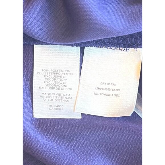 Evan-Picone One-Shoulder Mystic Purple Chiffon Dress W/ Beaded Waist Size 4 - Picture 13 of 14